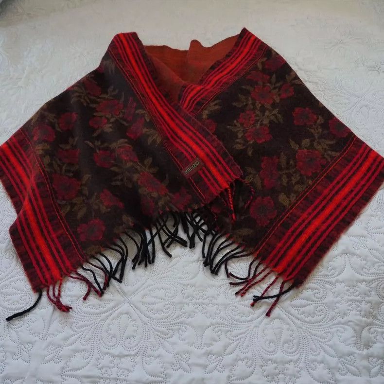 Kenzo KENZO size55*150cm 1980s used wool shawl Size ONE SIZE - 3 Thumbnail