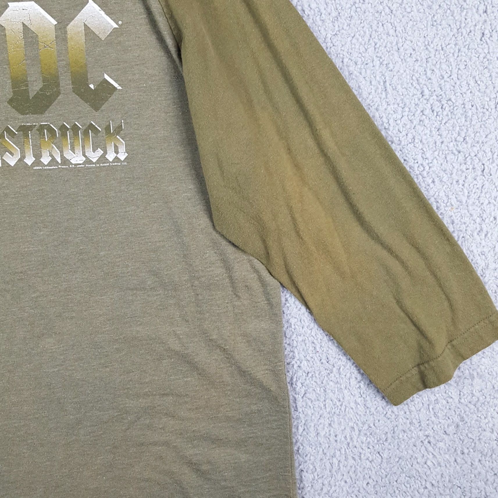 Vintage Vintage ACDC Thunderstruck Y2K Raglan Mens Medium Concert Band Rock Tour T Shirt Size US M / EU 48-50 / 2 - 5 Thumbnail