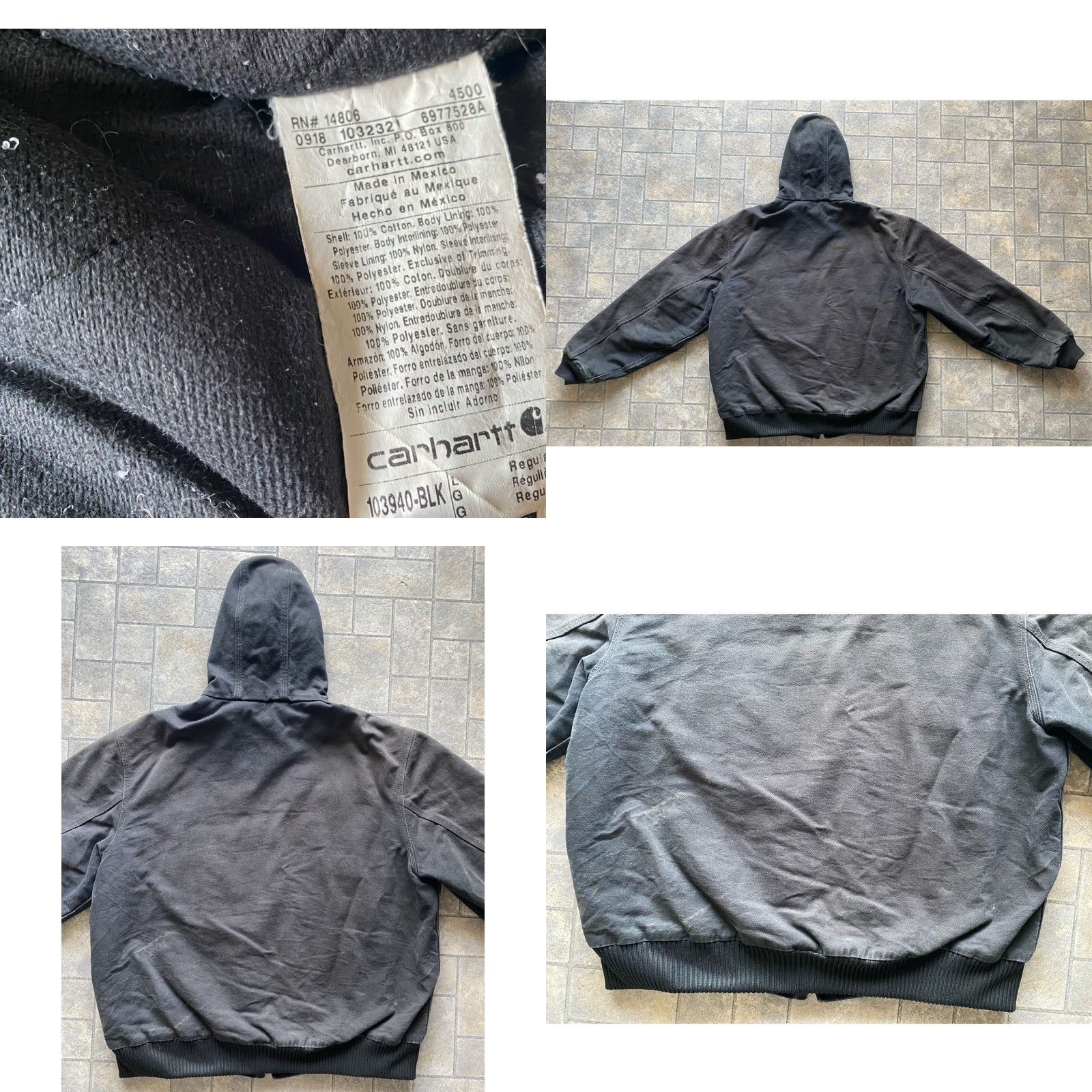 Carhartt Carhartt Jacket Hooded Work MENS Large L Black Embroidered 103940BLK Long Description: Preowned Wear Size US L / EU 52-54 / 3 - 10 Thumbnail
