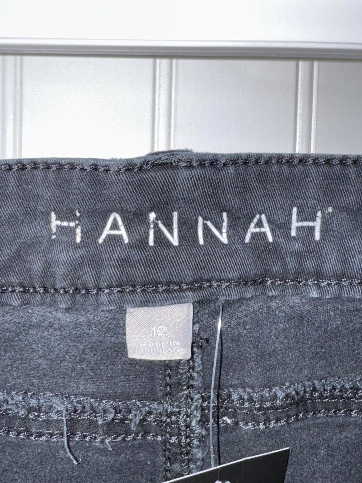 Other Hannah Women's Sz 12 Missy Black Straight Leg Stretch Pants Size 34" / US 12 / IT 48 - 3 Thumbnail