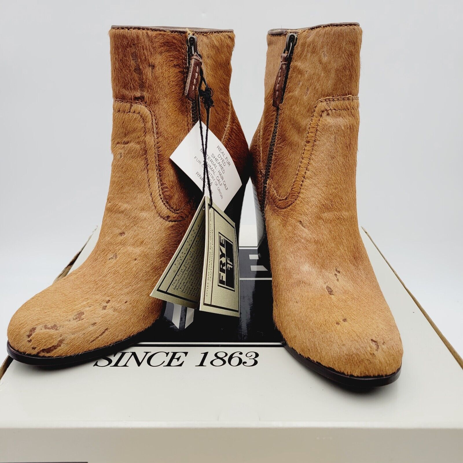 Frye FRYE Women's Parker Short Boots Cognac Size 9.5 Medium (M) Size US 9.5 / IT 39.5 - 6 Thumbnail