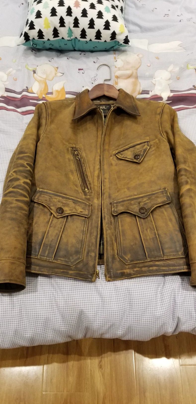RRL Ralph Lauren RRL Ralph Lauren Newspaper boy's leather jacket, worn leat Size US S / EU 44-46 / 1 - 1 Thumbnail