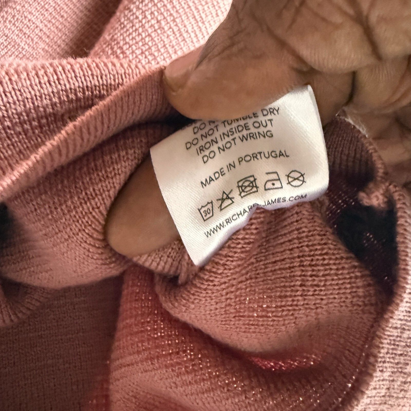 Richard James Richard James Savile Row Merino Wool Cardigan - Pink & Cream Size US L / EU 52-54 / 3 - 4 Thumbnail