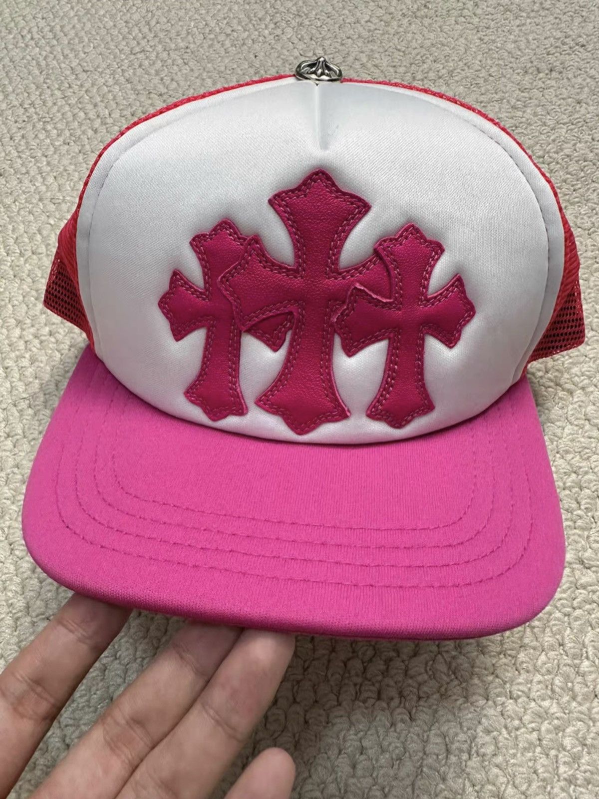 Chrome Hearts Chrome hearts leather patch cap pink Size ONE SIZE - 2 Thumbnail