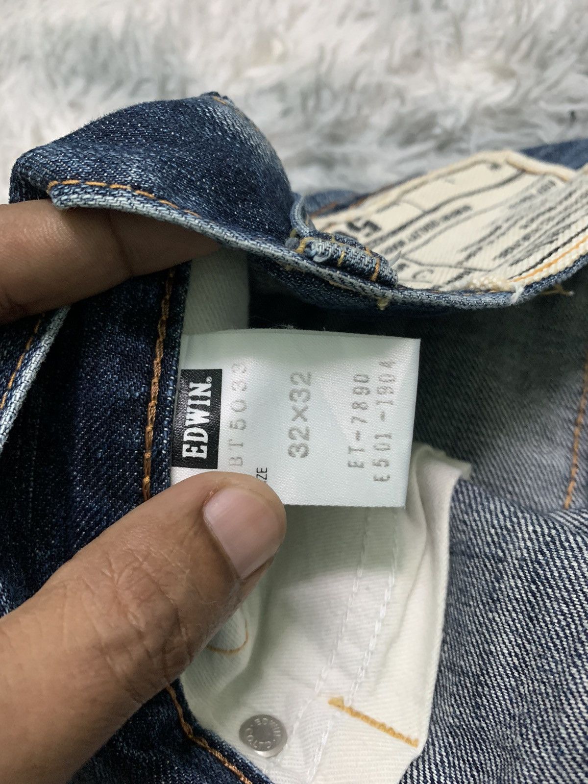Edwin × Japanese Brand 90s EDWIN BLUE TRIP BAGGY STYLE DISTRESSED PANT Size US 36 / EU 52 - 7 Thumbnail