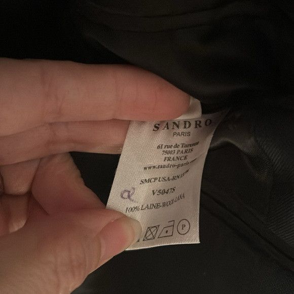 Sandro ✅SANDRO 48/M 100% wool blue blazer single breasted Size 48R - 12 Thumbnail