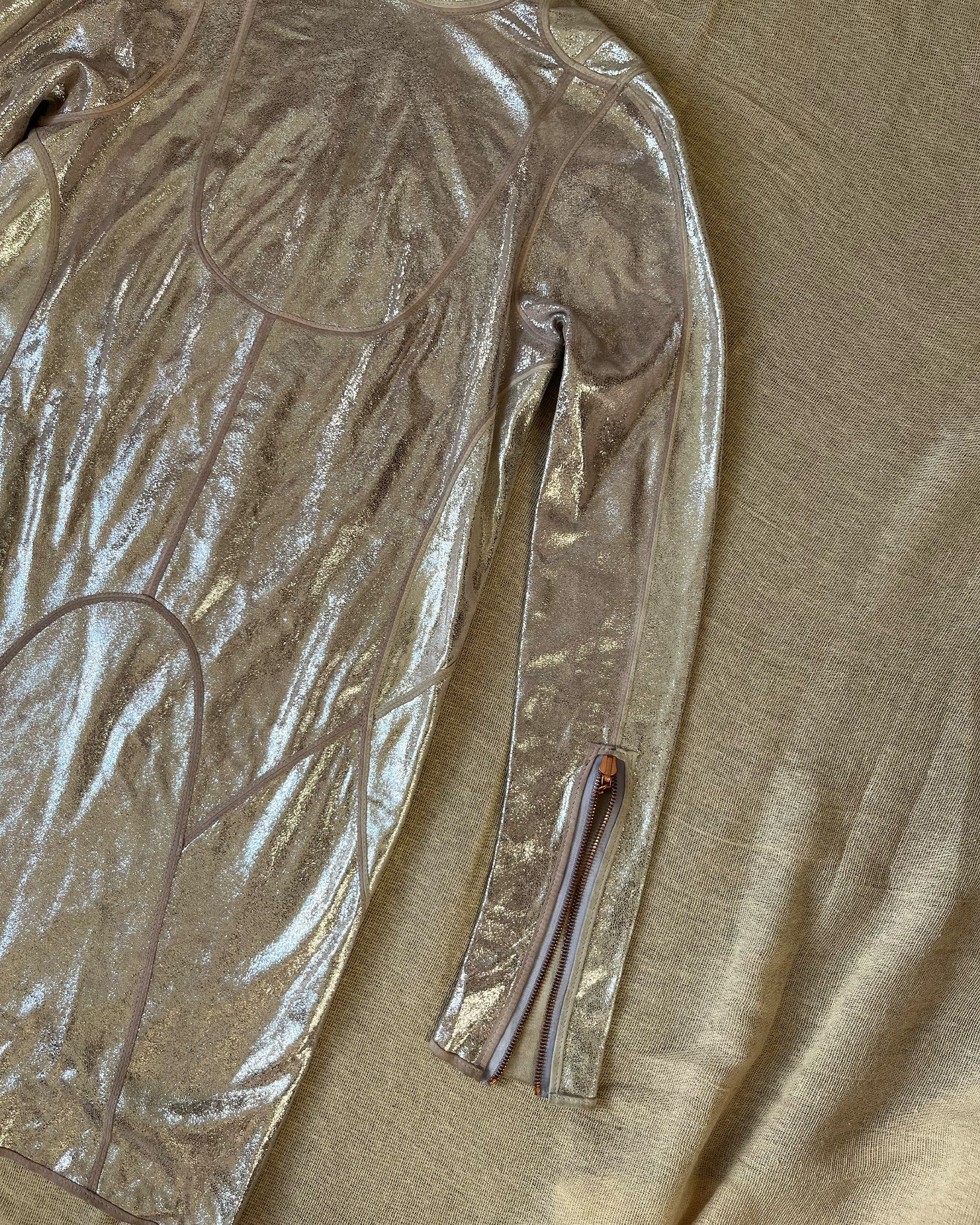 Fendi Fendi Fall 04 Runway metallic leather dress Karl Lagerfeld Size S / US 4 / IT 40 - 5 Thumbnail