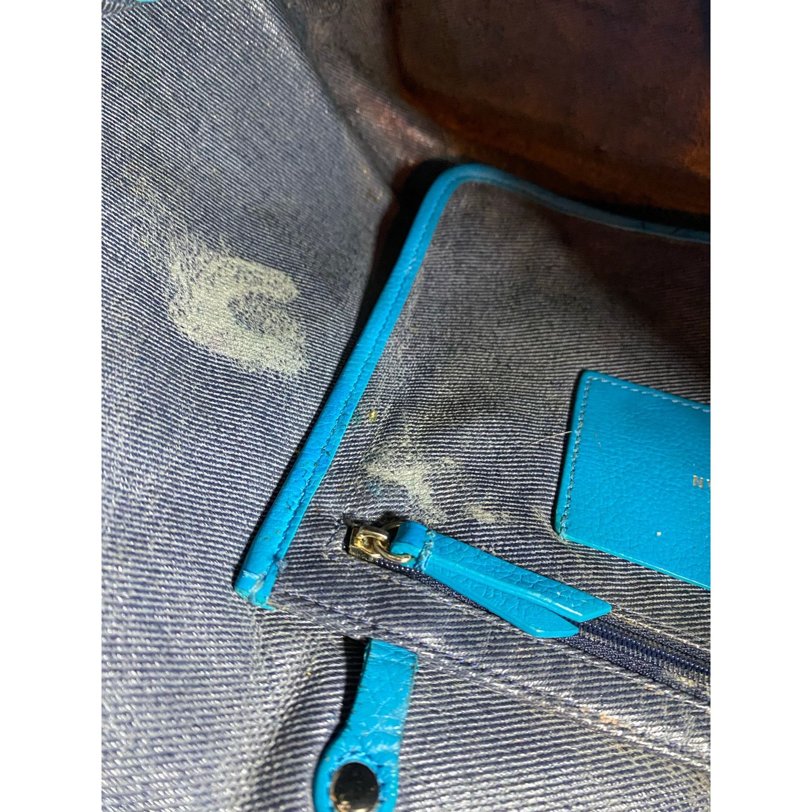 Cole Haan Cole Haan Leather Tote Blue Size ONE SIZE - 9 Thumbnail