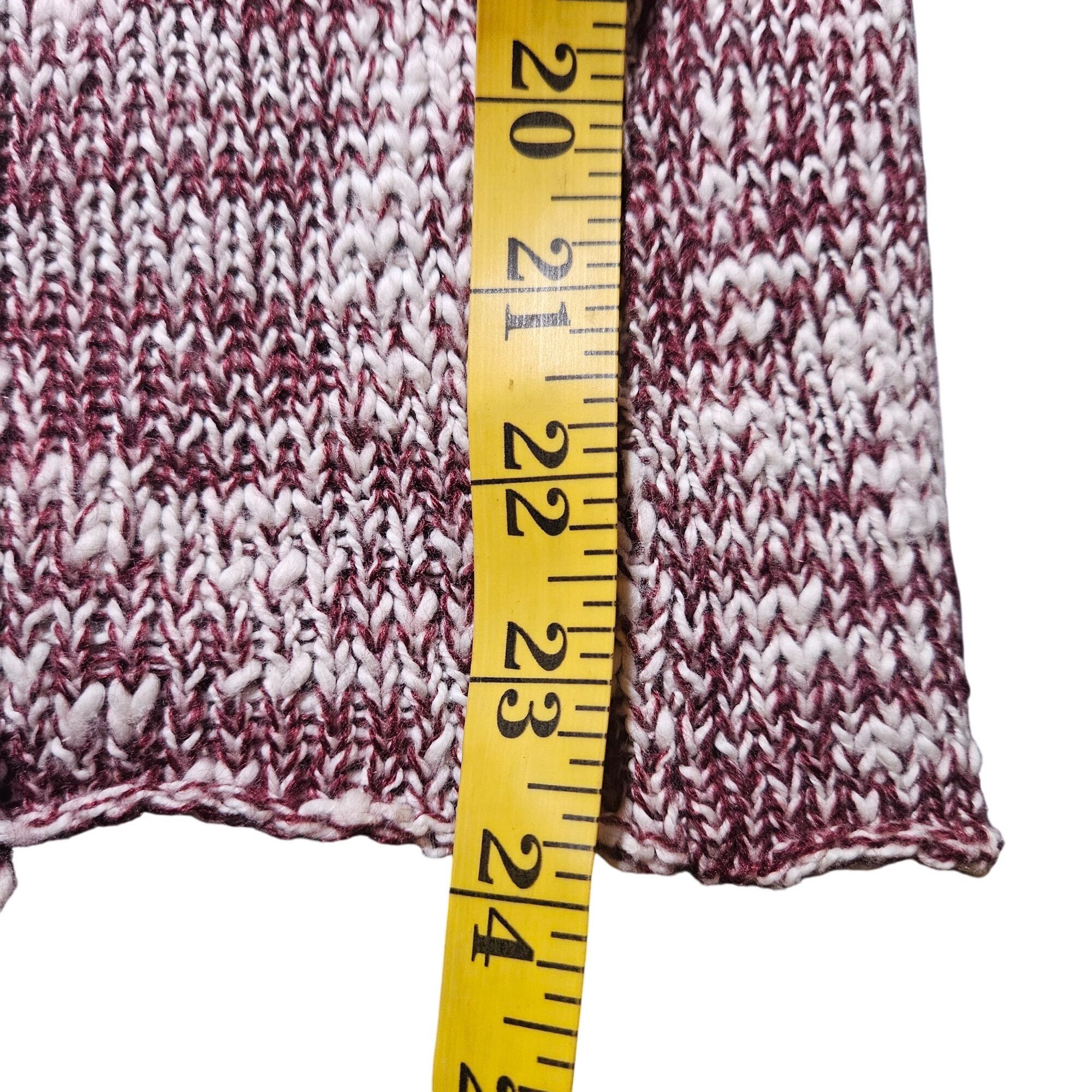 Michael Stars Michael Stars Burgundy Cream Knit Cardigan 1 Grunge, Coffeec Size S / US 4 / IT 40 - 12 Thumbnail