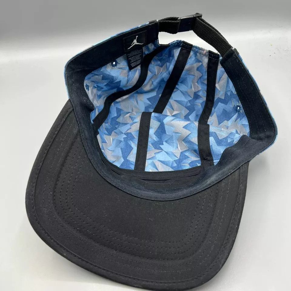 Jordan Brand Air Jordan 5 Panel Hat Blue Camo Jumpman Strap back Cap Size ONE SIZE - 4 Thumbnail
