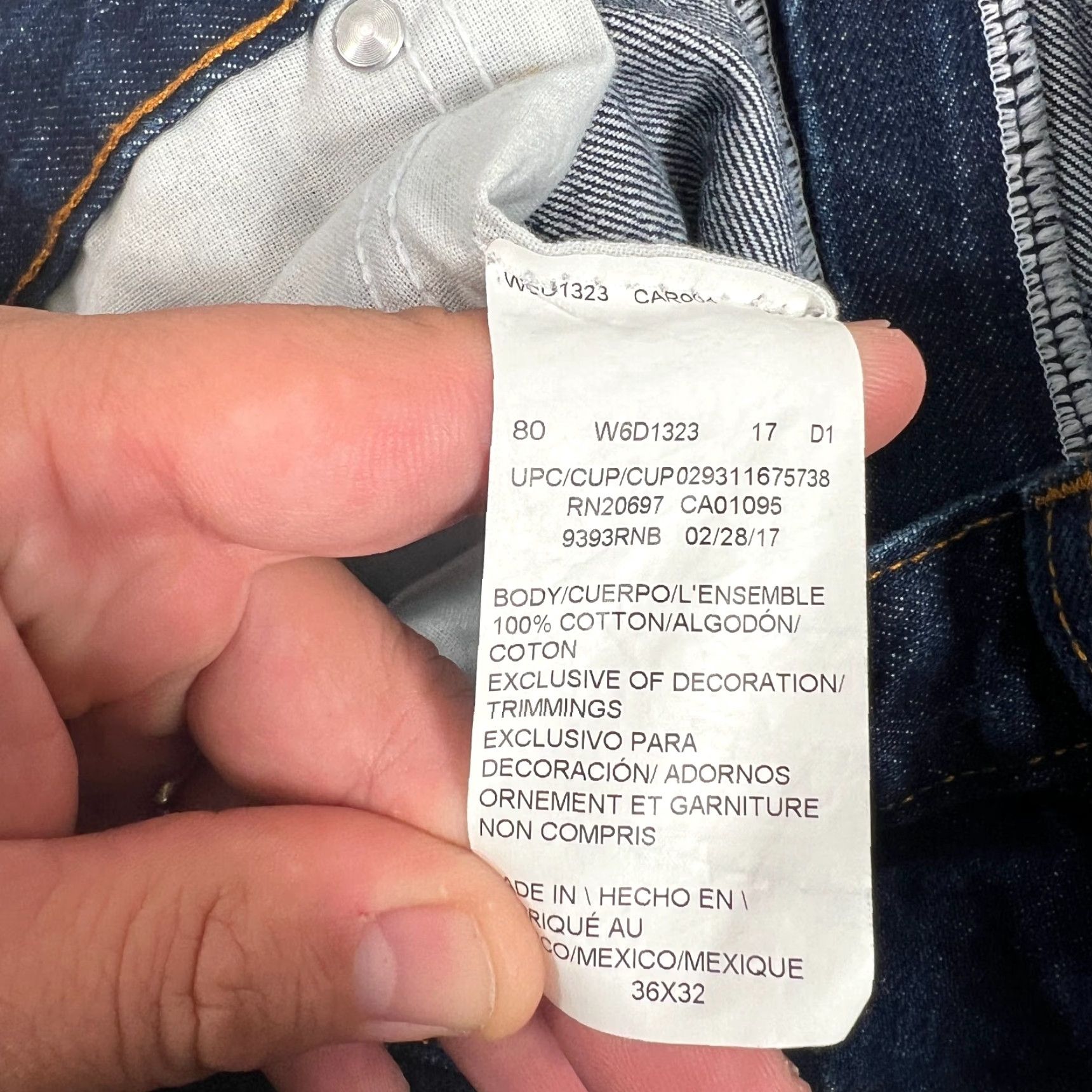 Dickies Dickies Jeans Mens 36x32 Regular Straight Denim Blue Y2K Skater Size US 36 / EU 52 - 5 Thumbnail