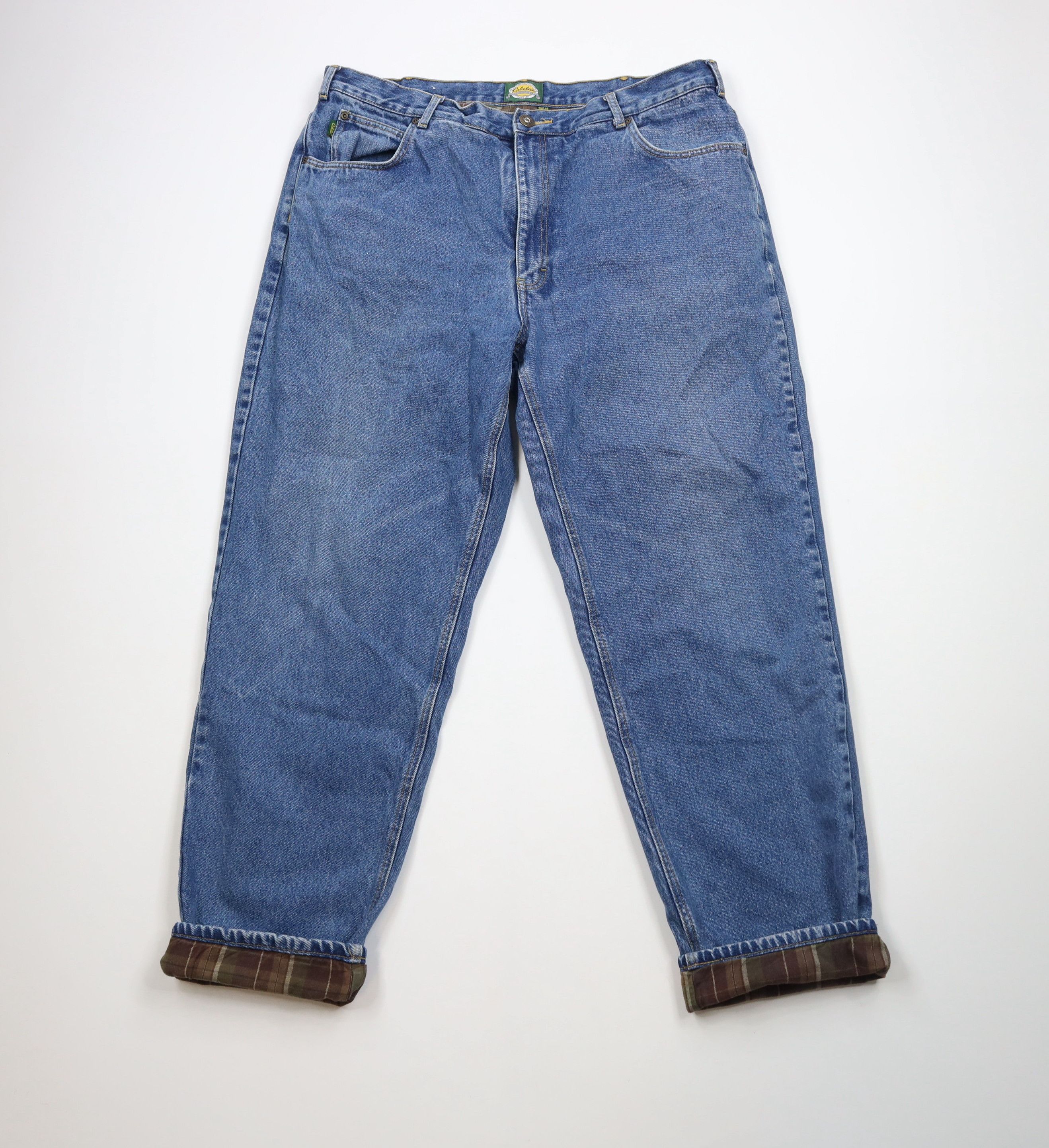 Cabelas × Vintage Vintage Cabelas Heavyweight Flannel Lined Denim Jeans Blue Size US 42 / EU 58 - 1 Thumbnail
