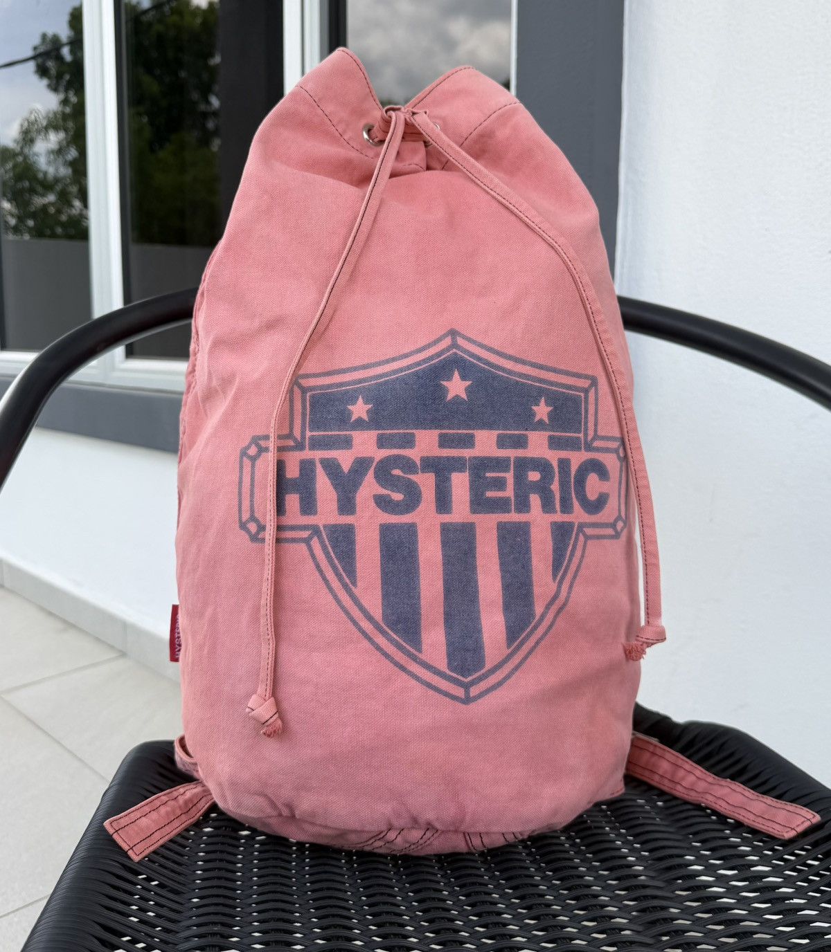 Hysteric Glamour Hysteric Pink Canvas Drawstring Backpack Y2K Archive Bag Size ONE SIZE - 1 Thumbnail