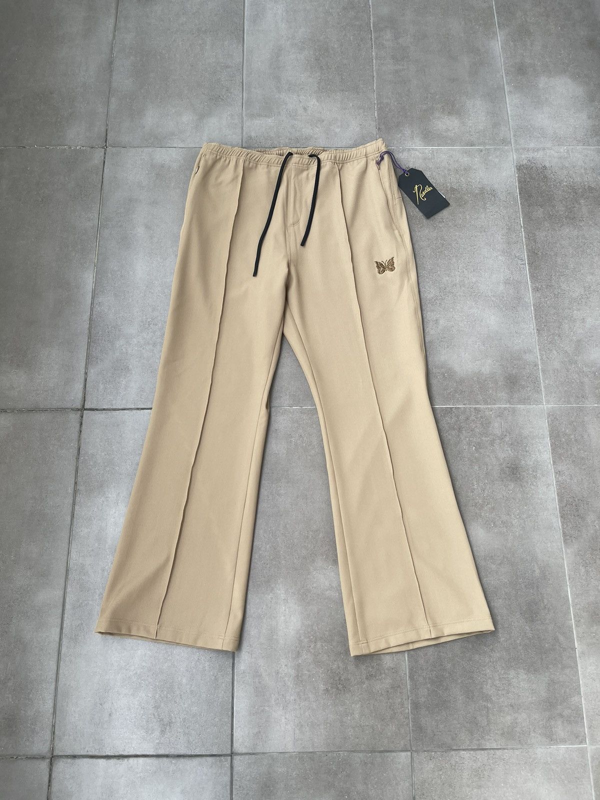 Needles !DS! DS23 Needles Butterfly W.U Boot Cut Khaki Track Pants Size 34" / US 12 / IT 48 - 10 Thumbnail