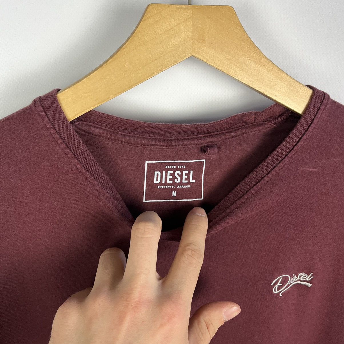 Diesel Diesel luxury long sleeve t-shirt size M red Size US M / EU 48-50 / 2 - 7 Thumbnail