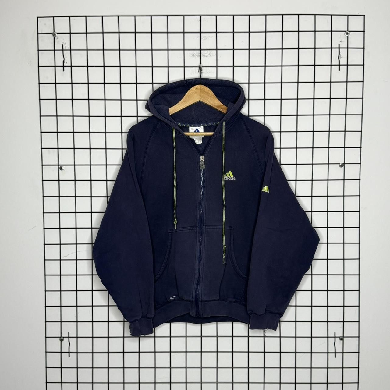 Adidas Adidas Hoodie Vintage Zip Up Sweatshirt Blue Embroidered Size US M / EU 48-50 / 2 - 1 Thumbnail