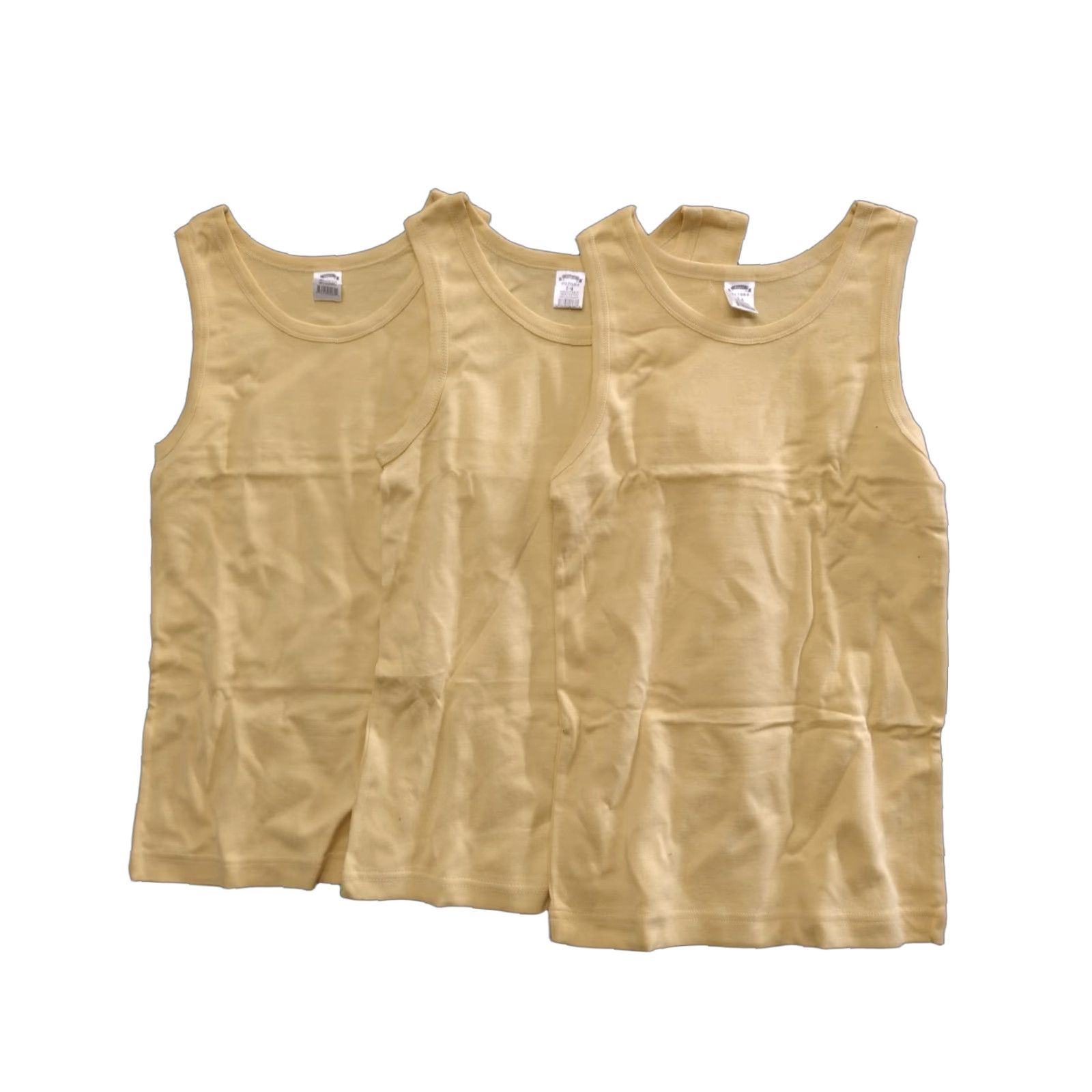 Superga Super Tank Top Women's 100% Cotton Sleeveless Tank Yellow Size 14 3-Pack Casual Everyday Basic Shirt Womens Size XL / US 12-14 / IT 48-50 - 1 Thumbnail