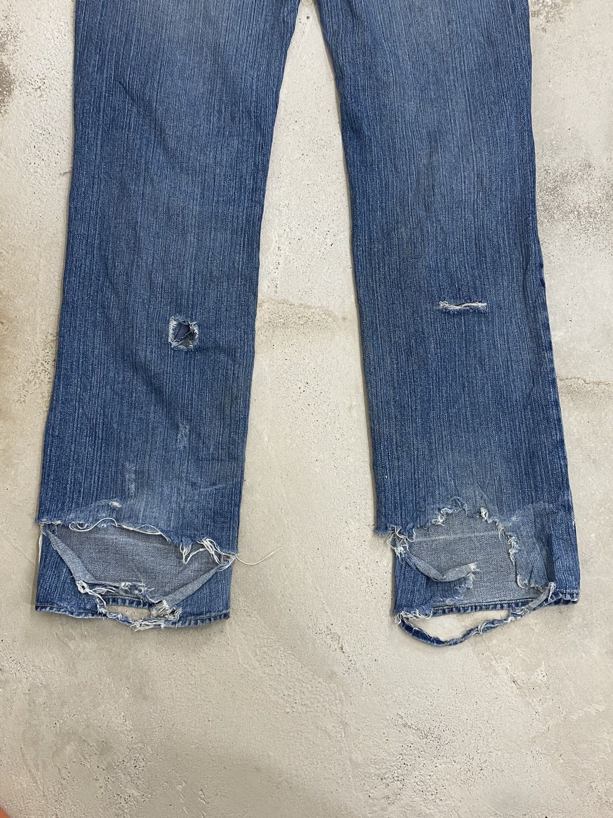 If Six Was Nine Universal Jean Ripped Distressed Art Patch Straight Cut Size US 34 / EU 50 - 9 Thumbnail