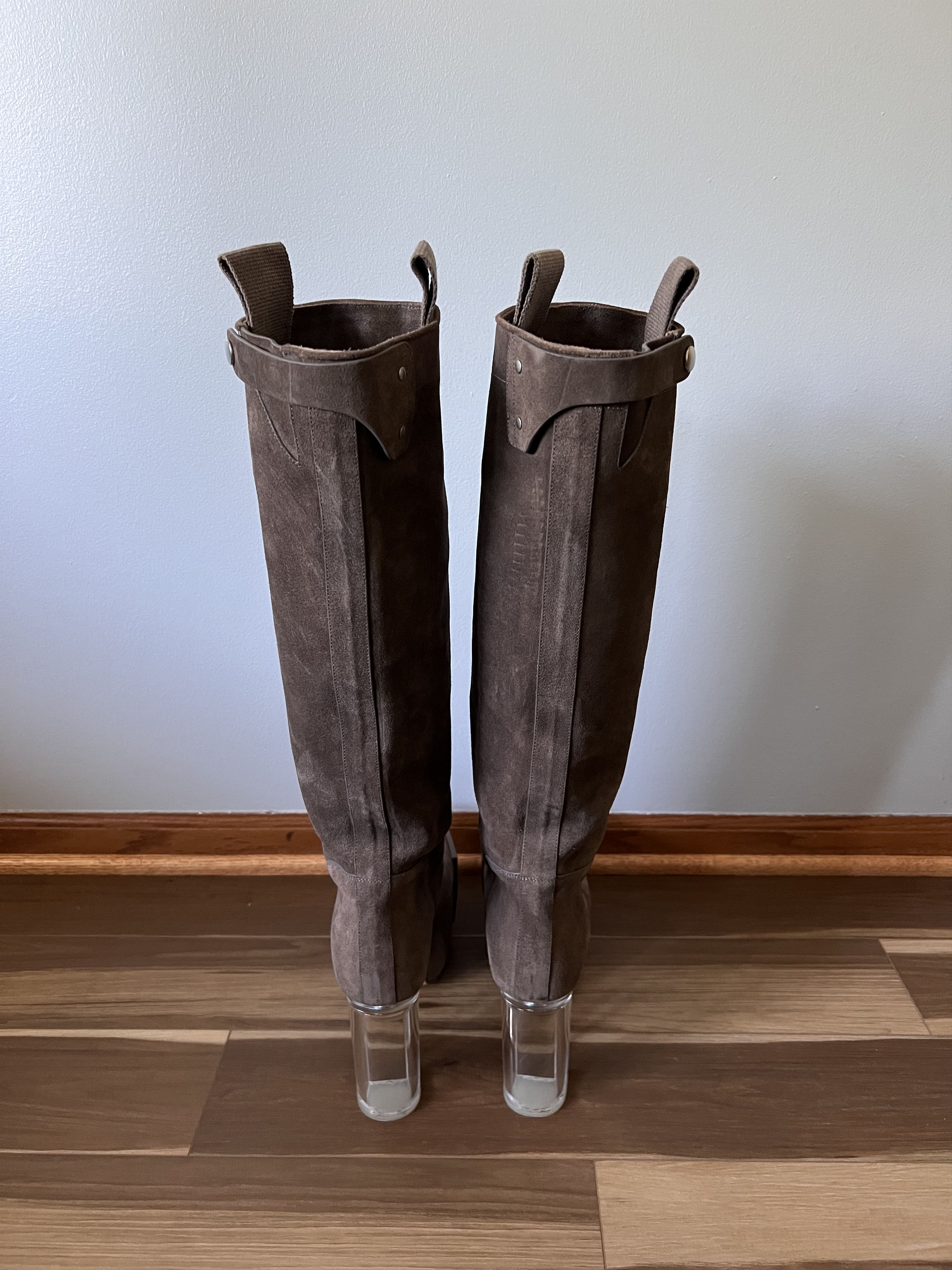 Rick Owens Rick Owens Pull On Platform Grilled Kiss Boots in Dust Suede Size US 9 / EU 42 - 5 Thumbnail