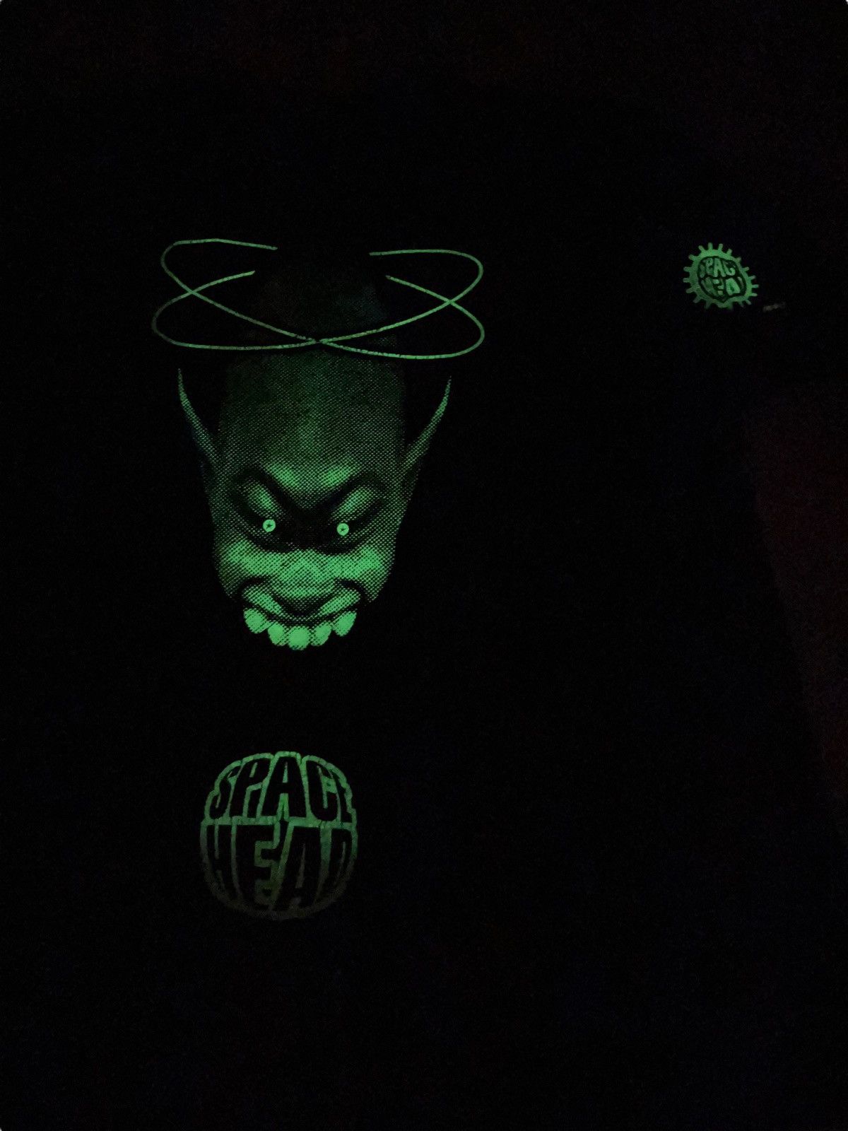 Thunderdome Vintage 90s SpaceHead Aphex Twin Style T-Shirt Techno Rave Size US XL / EU 56 / 4 - 4 Thumbnail