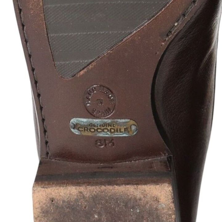 Johnston & Murphy Vintage Exotic Crocodile and Calf Johnston Murphy Mens Brown Size US 8 / EU 41 - 4 Thumbnail