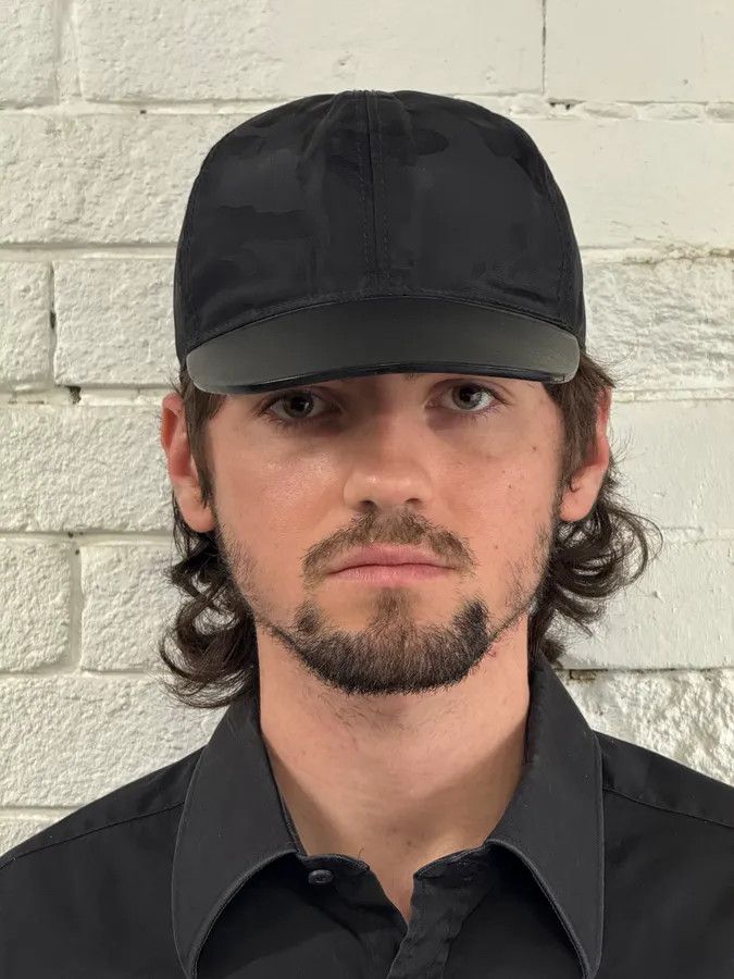 Valentino Valentino Black Camo Hybrid Leather Buckle Cap Size ONE SIZE - 2 Thumbnail
