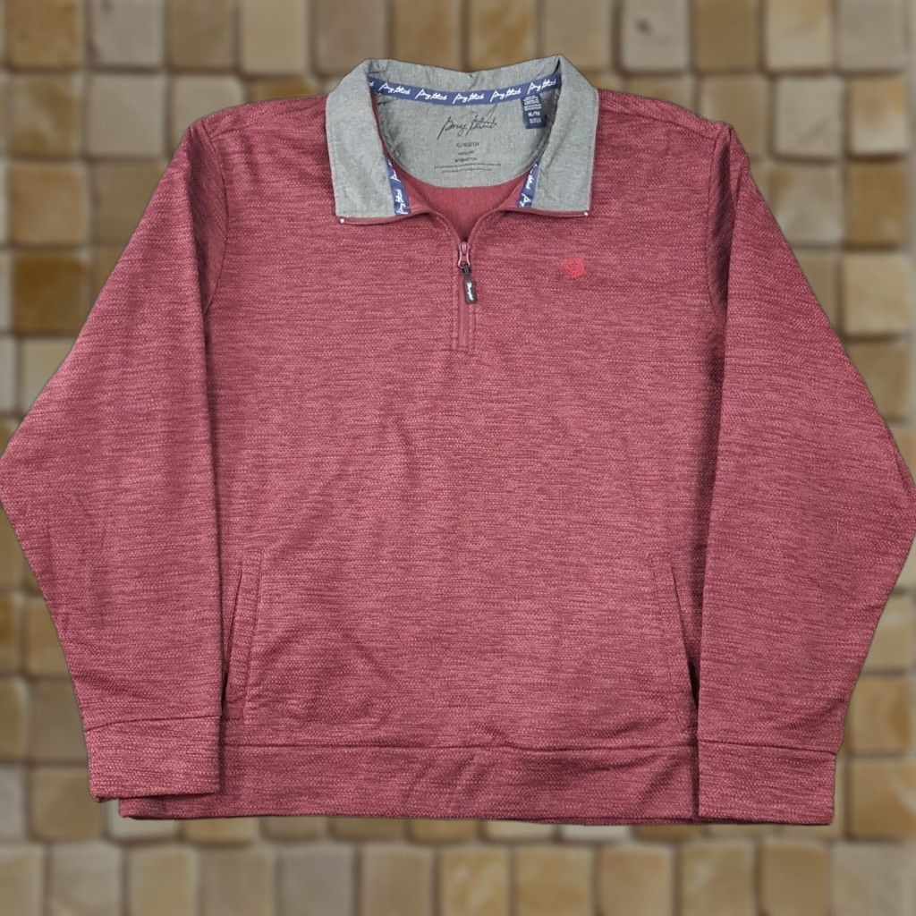 Wrangler VINTAGE Wrangler George Strait Red 1/4 Zip Mens XL Collared Knit Pullover Sweater Shirt Size US XL / EU 56 / 4 - 1 Thumbnail