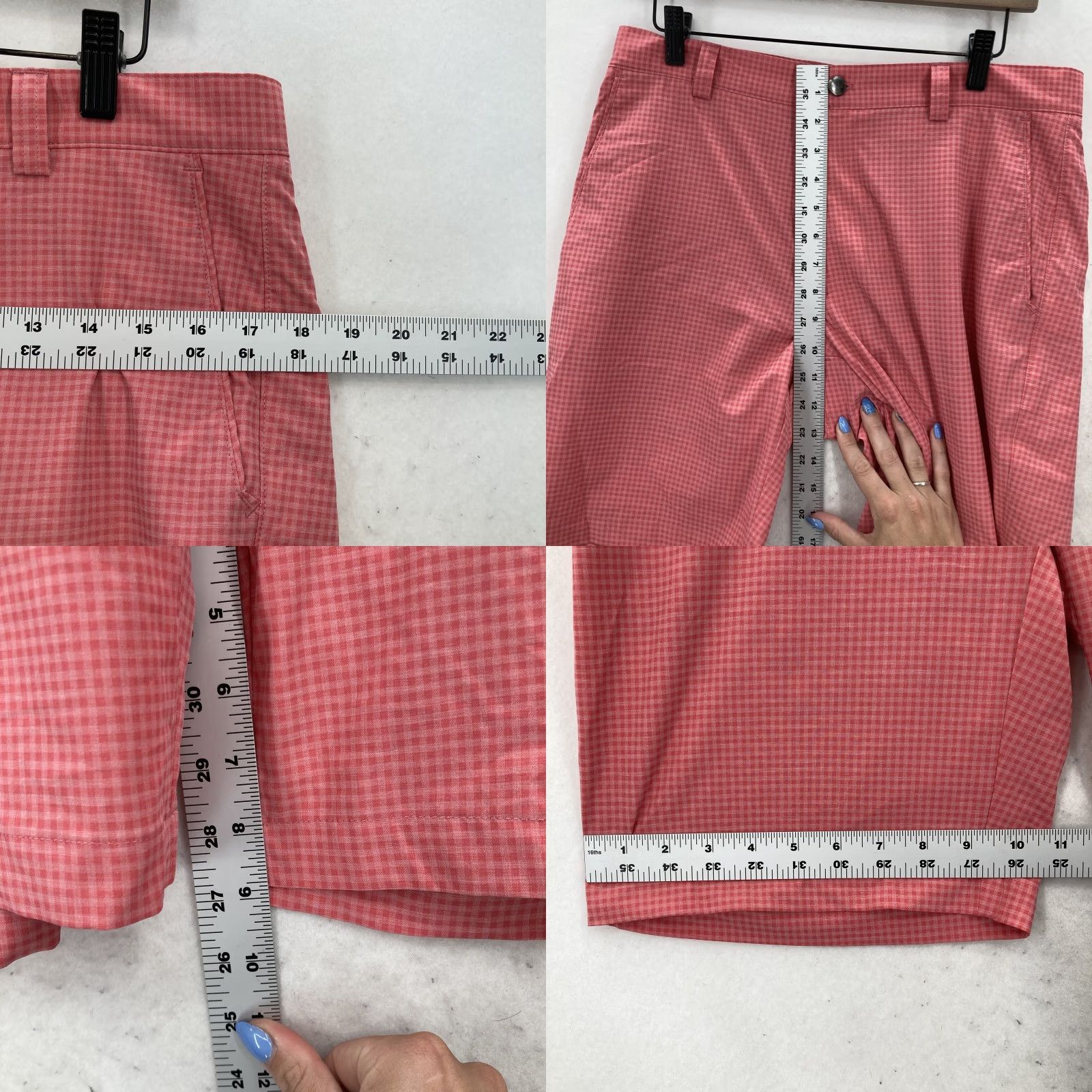 Peter Millar Peter Millar Mens Shorts 32 Gingham Performance Golf Stretch Lightweight Summer Size US 32 / EU 48 - 8 Thumbnail