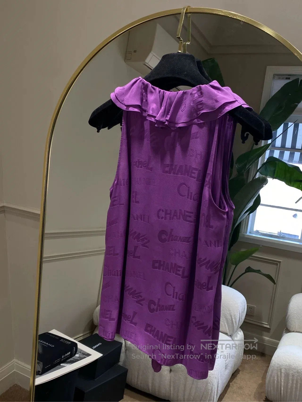 Chanel Chanel 22 Purple Sleeveless Letter Top. Size US XS / EU 42 / 0 - 2 Thumbnail