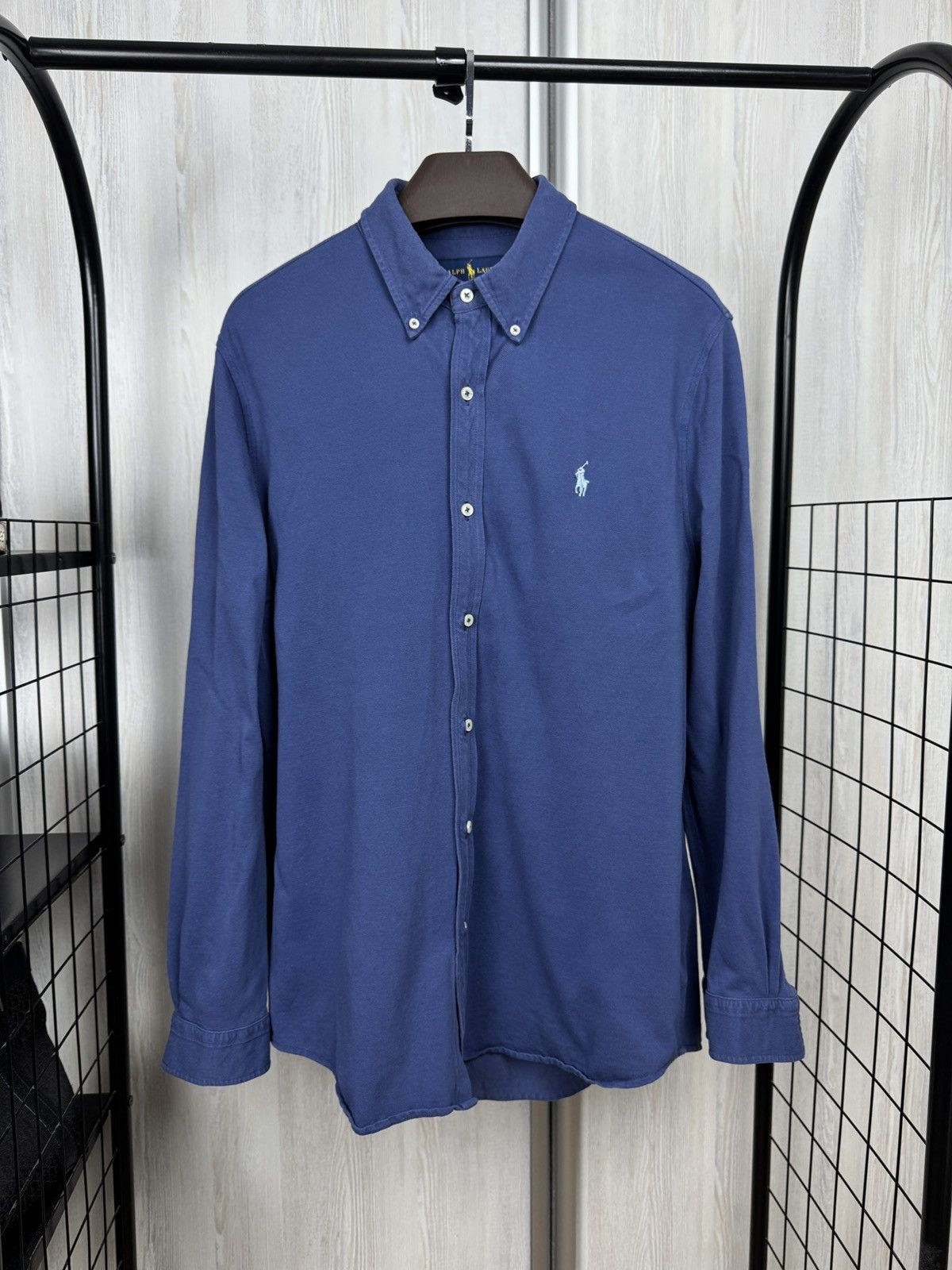 Polo Ralph Lauren Polo Ralph Lauren featherweight mesh blue long sleeve shirt Size US XL / EU 56 / 4 - 1 Thumbnail