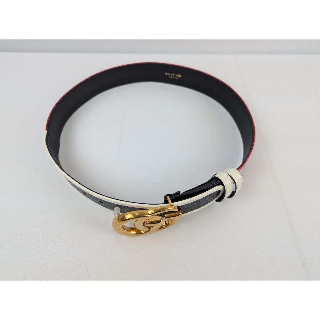 Adidas × Gucci o1rshd1 Size: 75 / M Belt W.40 GG Mar in Black Size 30 - 3 Thumbnail