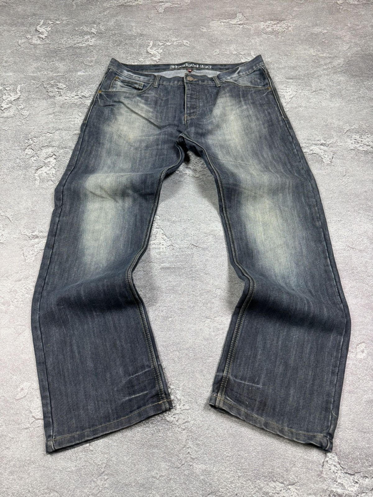 Y2K Faded 2000s Flare Bootcut Straight Washed Jeans Size 38