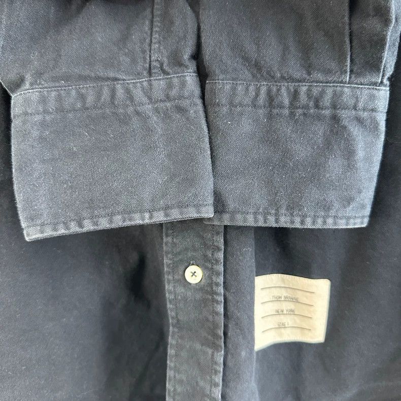 Thom Browne Thom Browne Blue four stripe shirt Size US S / EU 44-46 / 1 - 5 Thumbnail