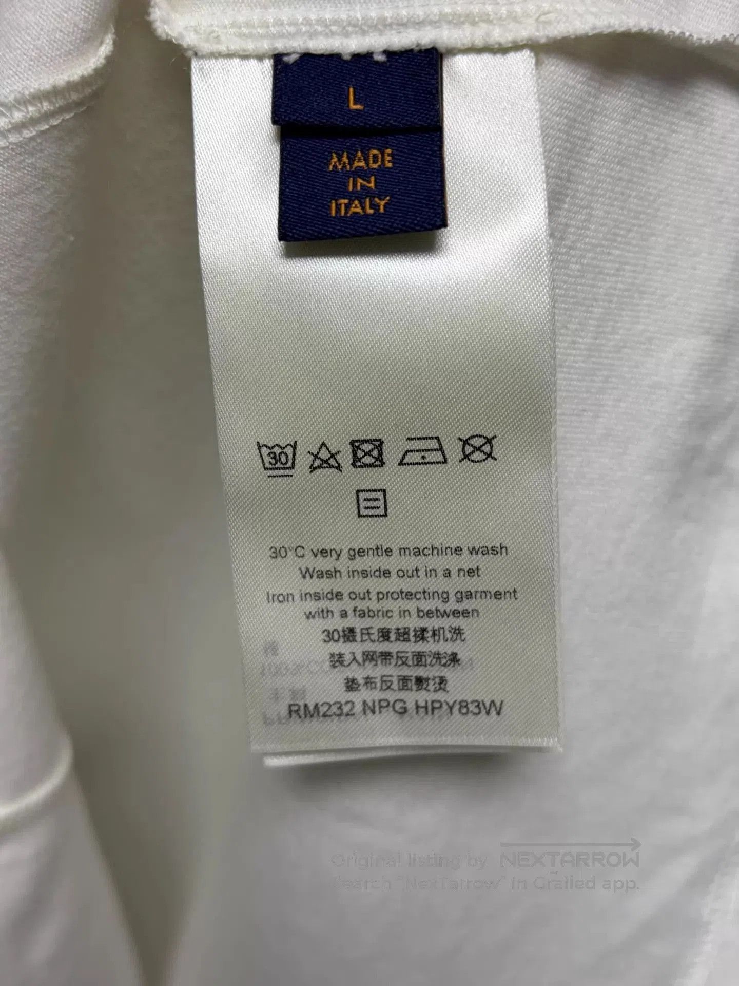 Louis Vuitton White Bird and Ribbon Print Short Sleeve T-Shirt. Size US L / EU 52-54 / 3 - 4 Thumbnail