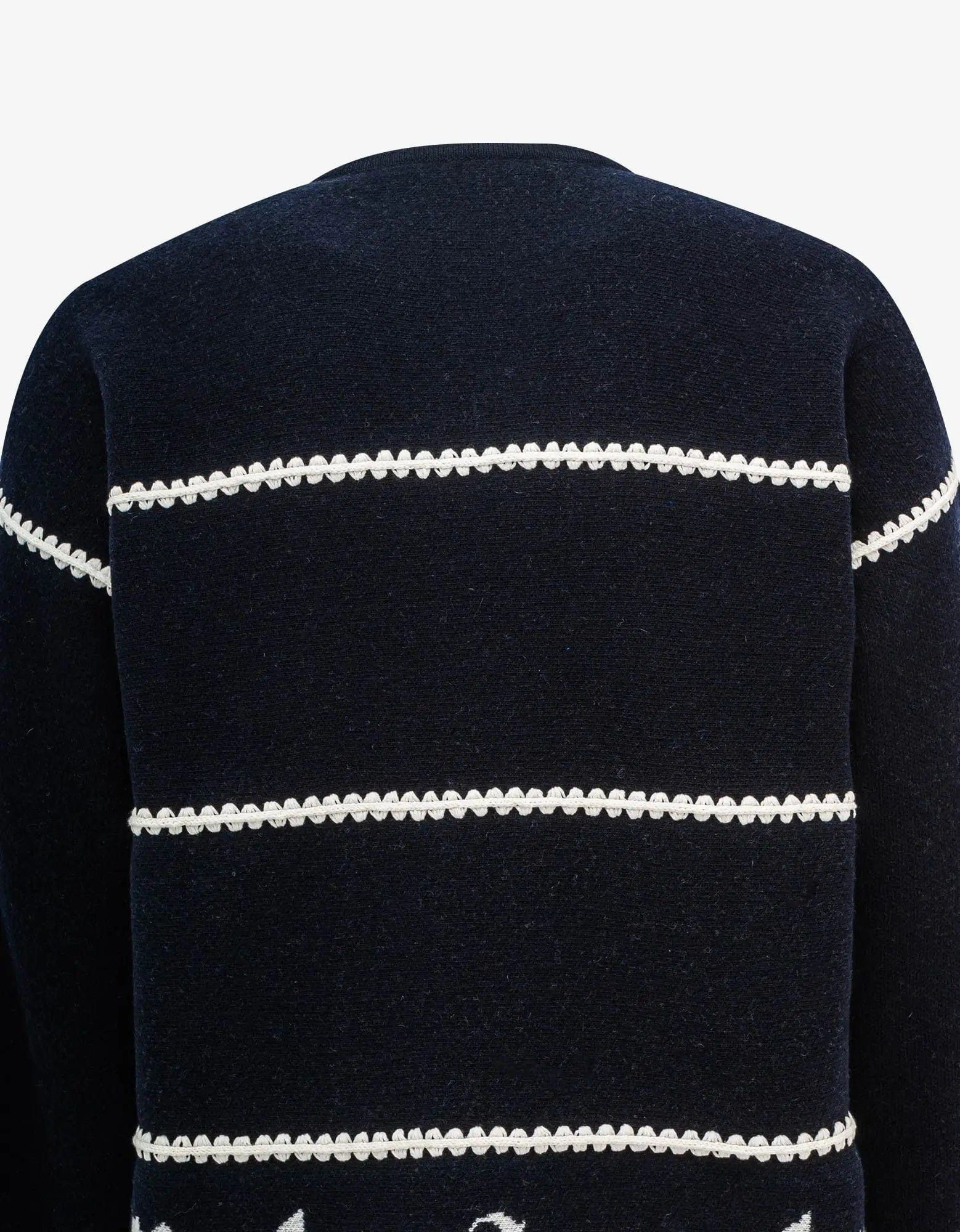 Palm Angels Palm Angels Navy Blue PA Monogram Stripe Sweater Size US M / EU 48-50 / 2 - 5 Thumbnail