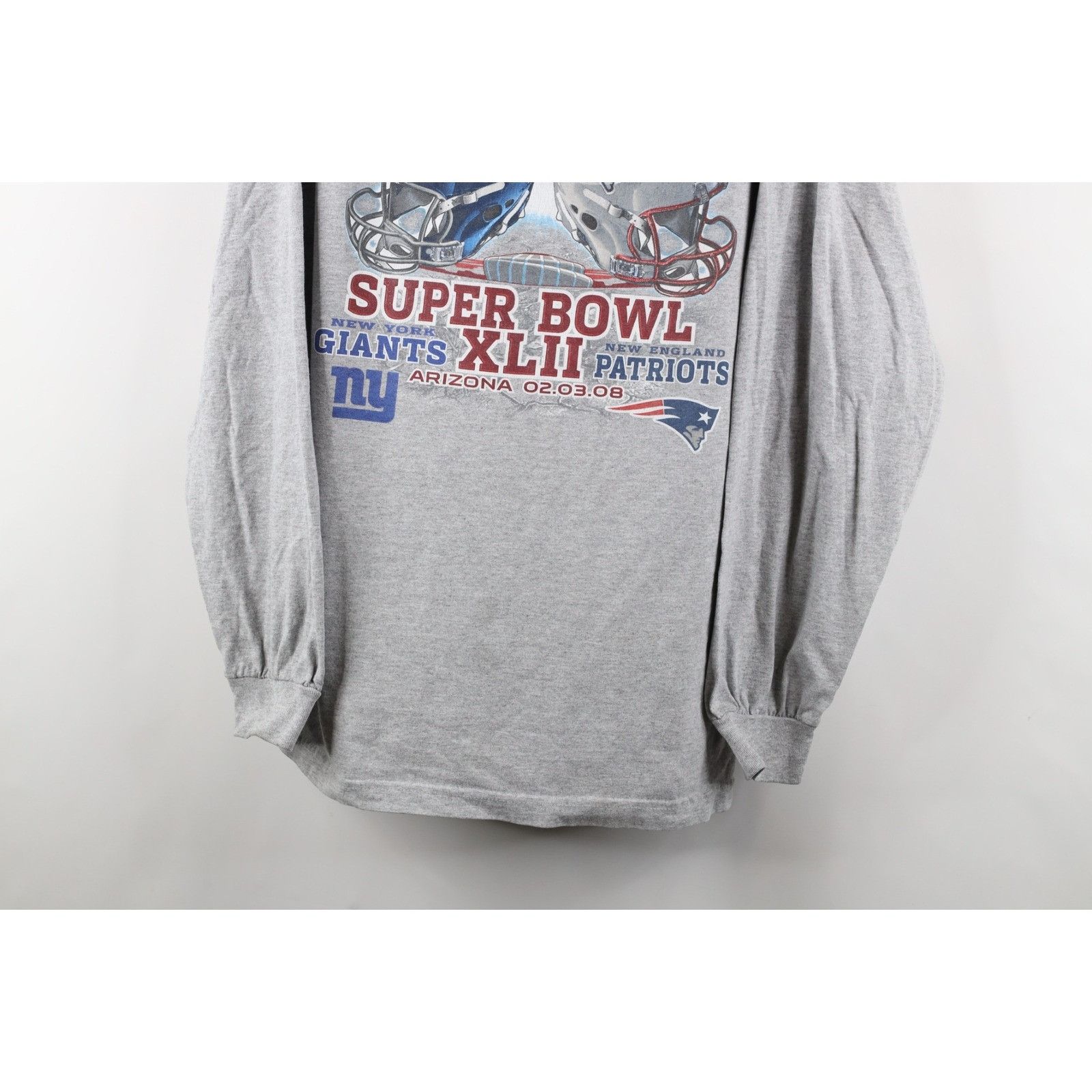 Vintage Vintage Super Bowl XLII New England Patriots T-Shirt Size US XL / EU 56 / 4 - 3 Thumbnail