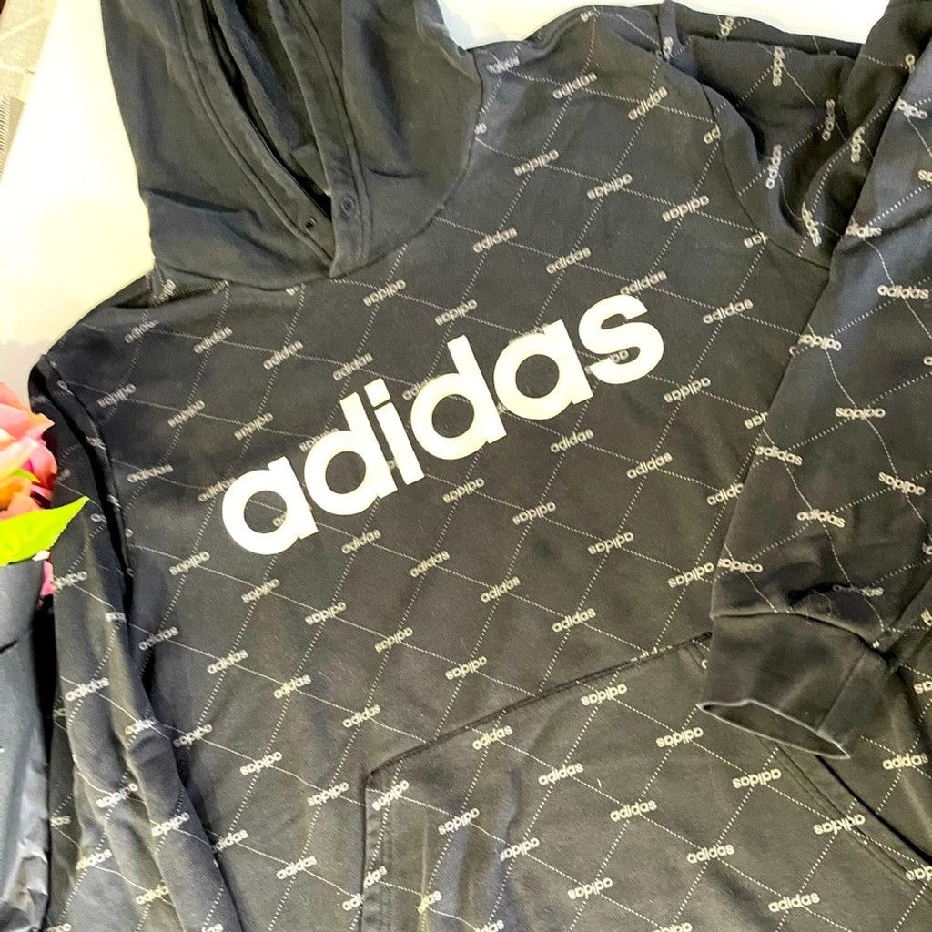 Adidas Adidas Black & White Hoodie size XL Size US XL / EU 56 / 4 - 1 Thumbnail