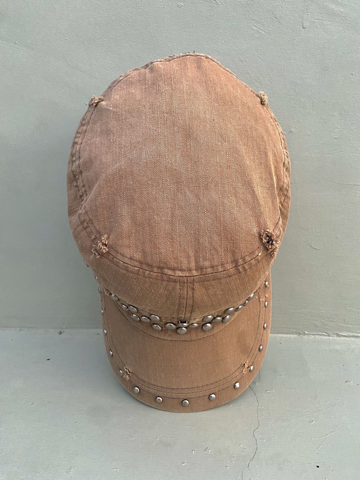 If Six Was Nine 2000s punk button studded ditsetressed patrol hat Size ONE SIZE - 5 Thumbnail