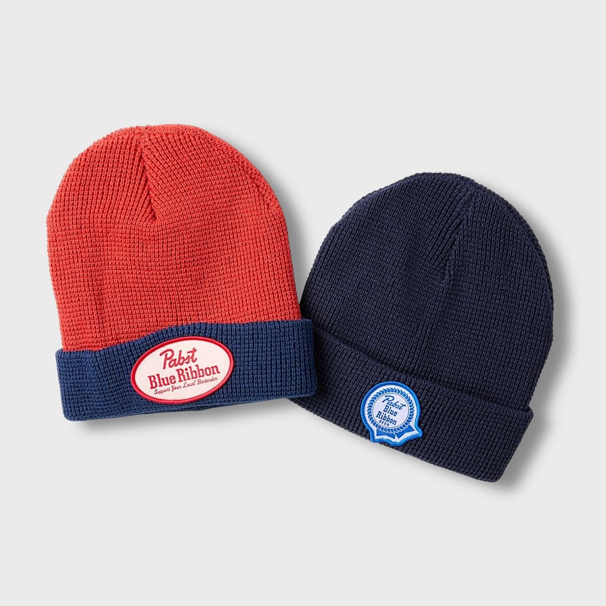 Mad Engine 2 pack Mad Engine Double Ribbon Red Blue Beanies Sz OS Size ONE SIZE - 1 Thumbnail