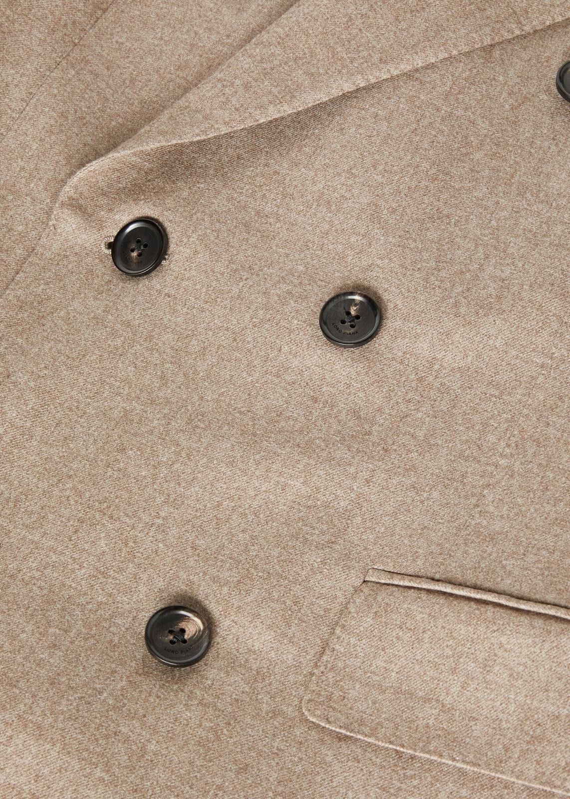 Loro Piana o1srvl11e0725 FAO3484 Virgin Wool Double-breasted Coat Grey Size L / US 10 / IT 46 - 3 Thumbnail
