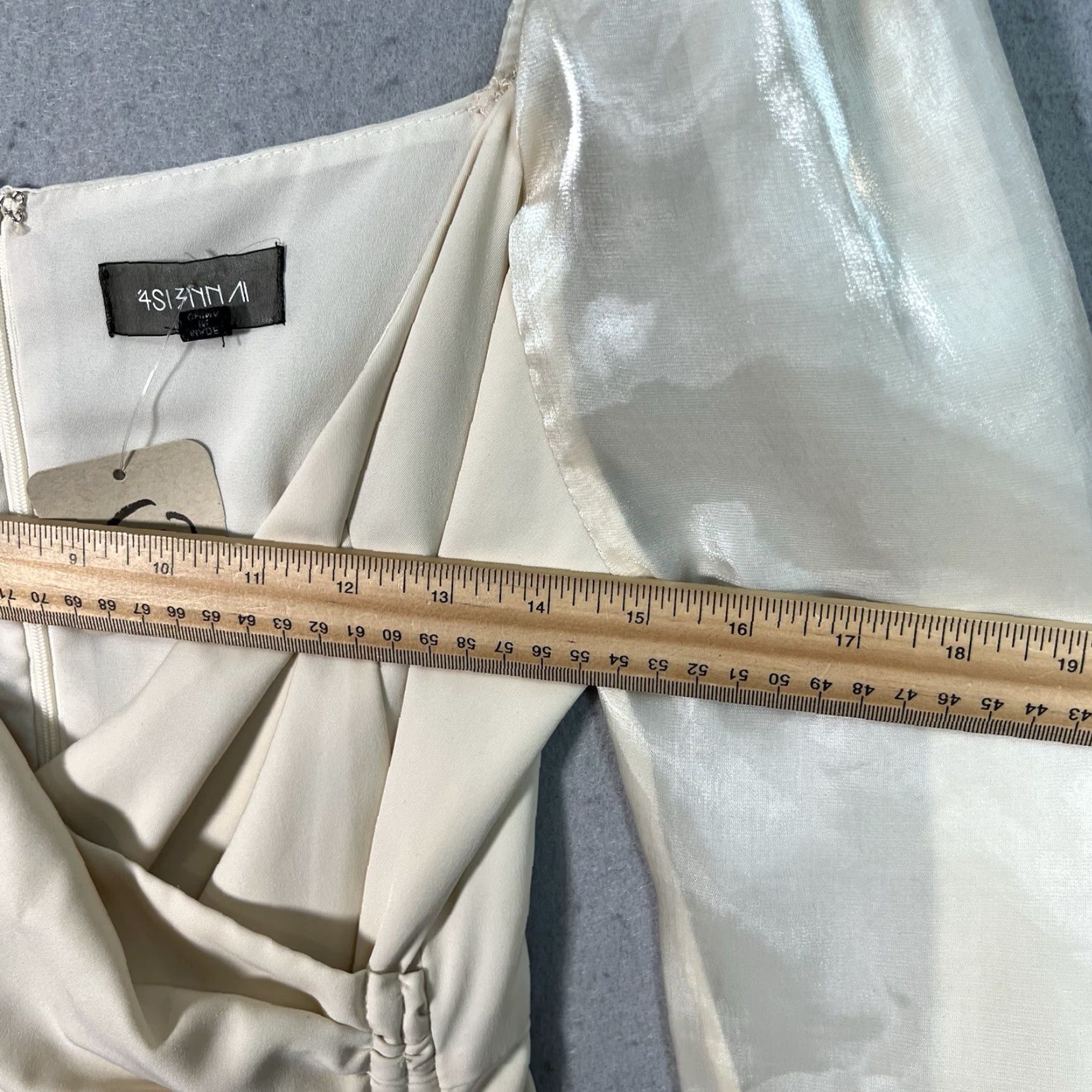 Vintage 4 Si3nna Dress Wedding Cream Wrap Short Ruched Sydney Ivory Size M Women Size M / US 6-8 / IT 42-44 - 2 Thumbnail