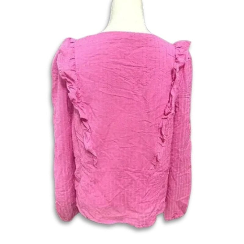 Other Vero Moda V-Neck Blouse Ruffle Striped Pattern Pink S NWOT Size S / US 4 / IT 40 - 4 Thumbnail