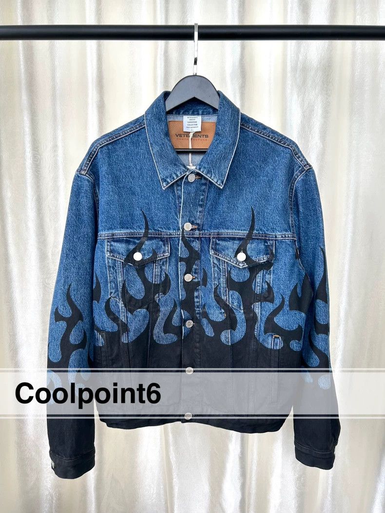 Vetements Vetements Flame Denim Jean Jacket Size US M / EU 48-50 / 2 - 2 Thumbnail