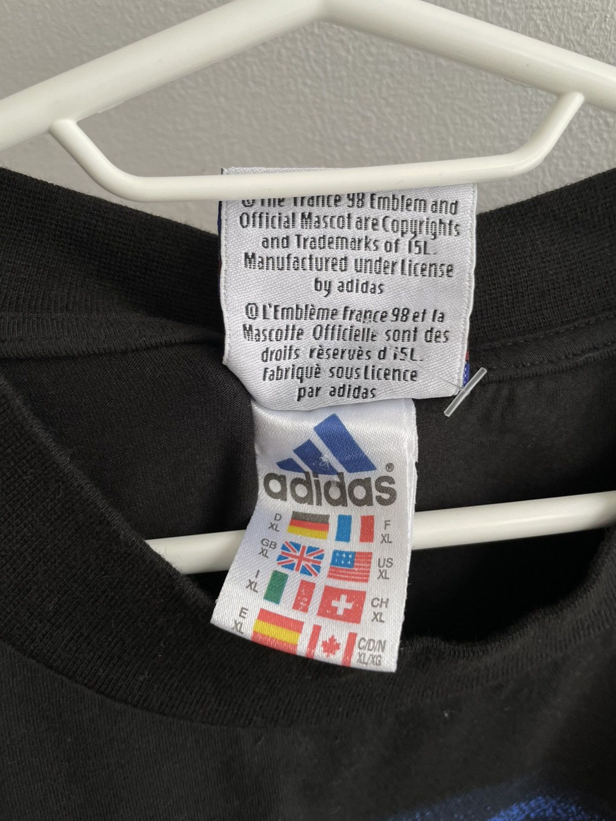 Adidas France 1998 Vintage Coupe Du Mende Jersey Football Shirt Size US XL / EU 56 / 4 - 11 Thumbnail