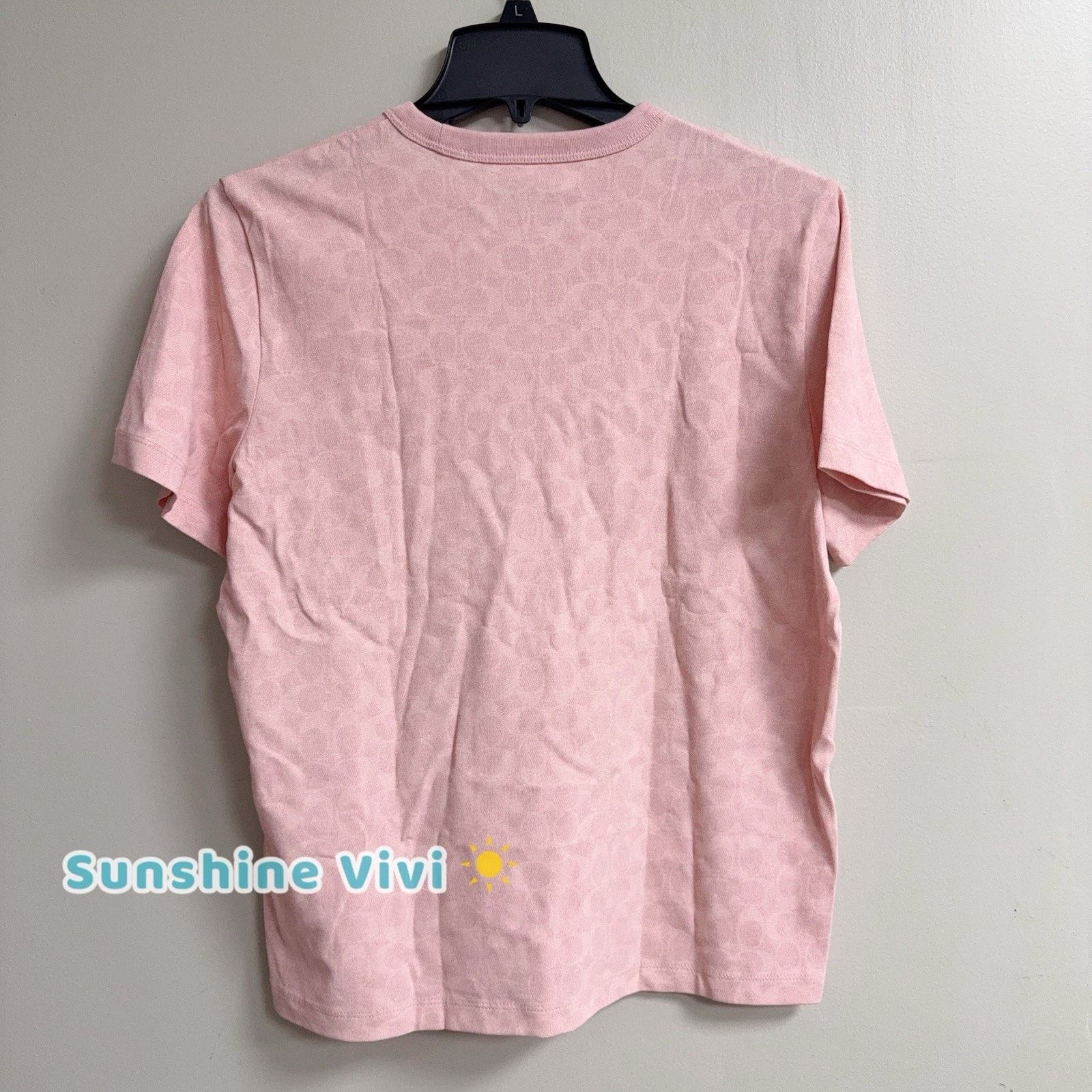 Coach NWT Coach Women's Powder Pink Organic Cotton T-Shirt CZ191 M Size M / US 6-8 / IT 42-44 - 2 Thumbnail