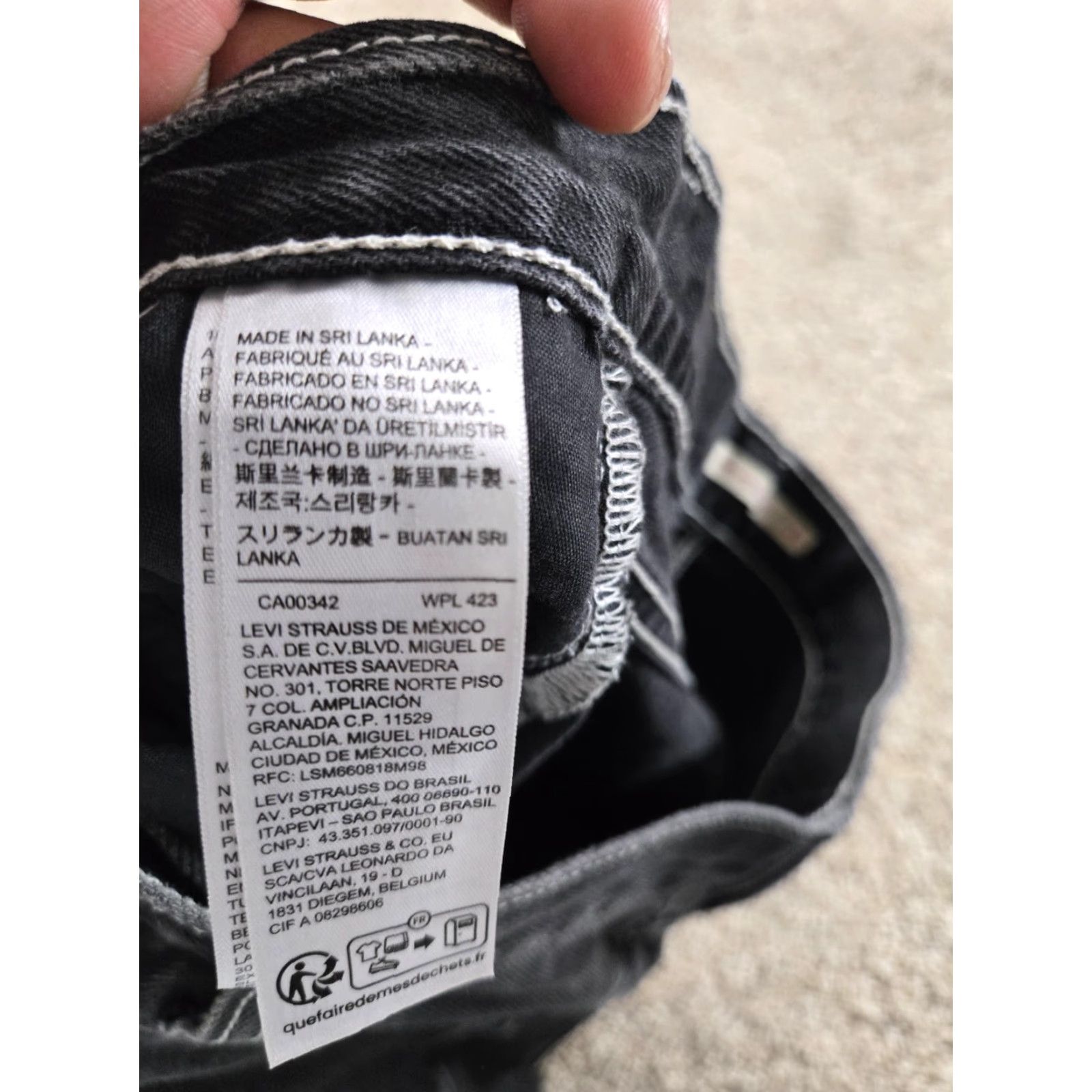 Levi's Levi's Ribcage Straight Jeans Womens 26 Black Charcoal High Rise Denim Size 26" / US 2 / IT 38 - 5 Thumbnail