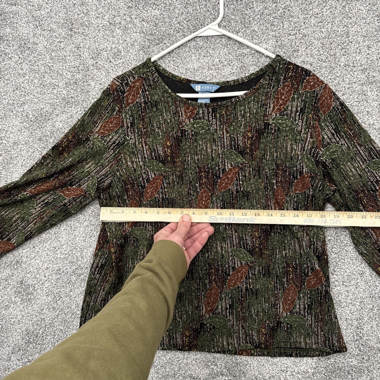 Other Vintage 90s Top Women Large Grandmacore Textured Fall Leaf Size L / US 10 / IT 46 - 3 Thumbnail