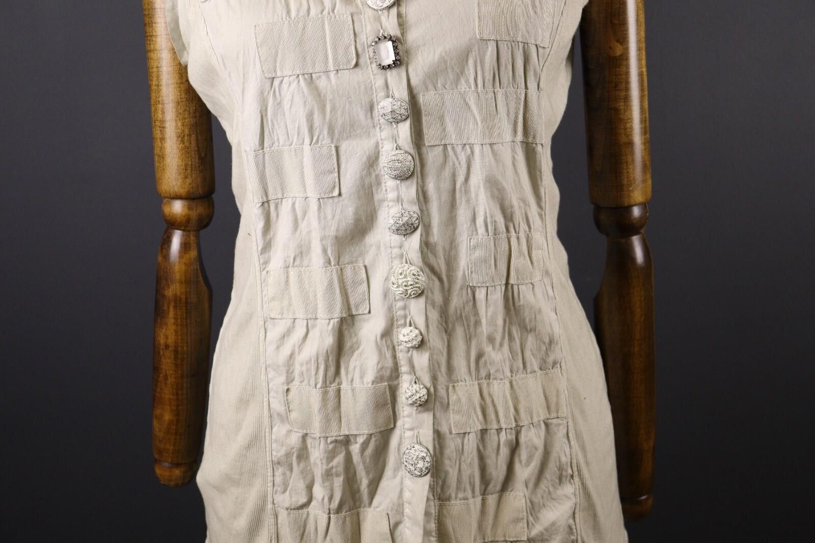 The Unbranded Brand Bottega by Elisa Cavaletti Ivory Lagenlook Tank Top Size L Size L / US 10 / IT 46 - 3 Thumbnail