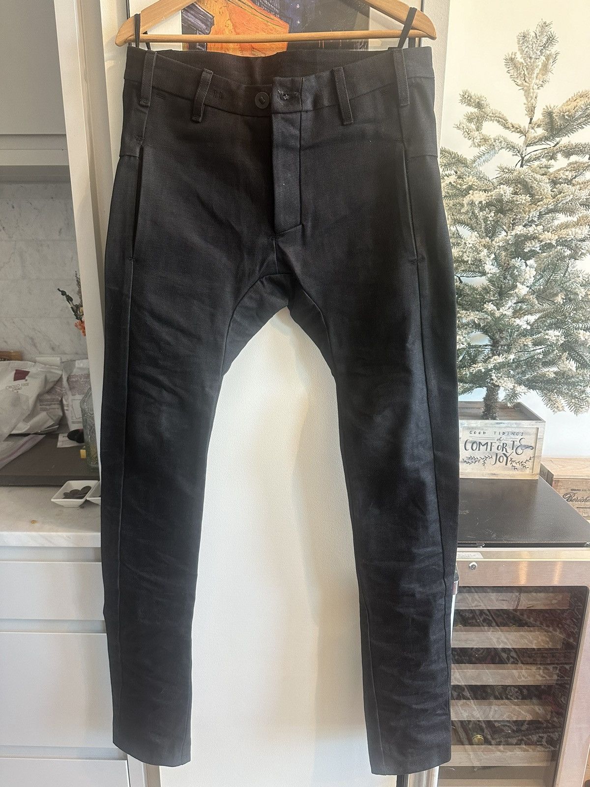 image of Boris Bidjan Saberi P14 Pants 30-32 in Black, Men's (Size 31)