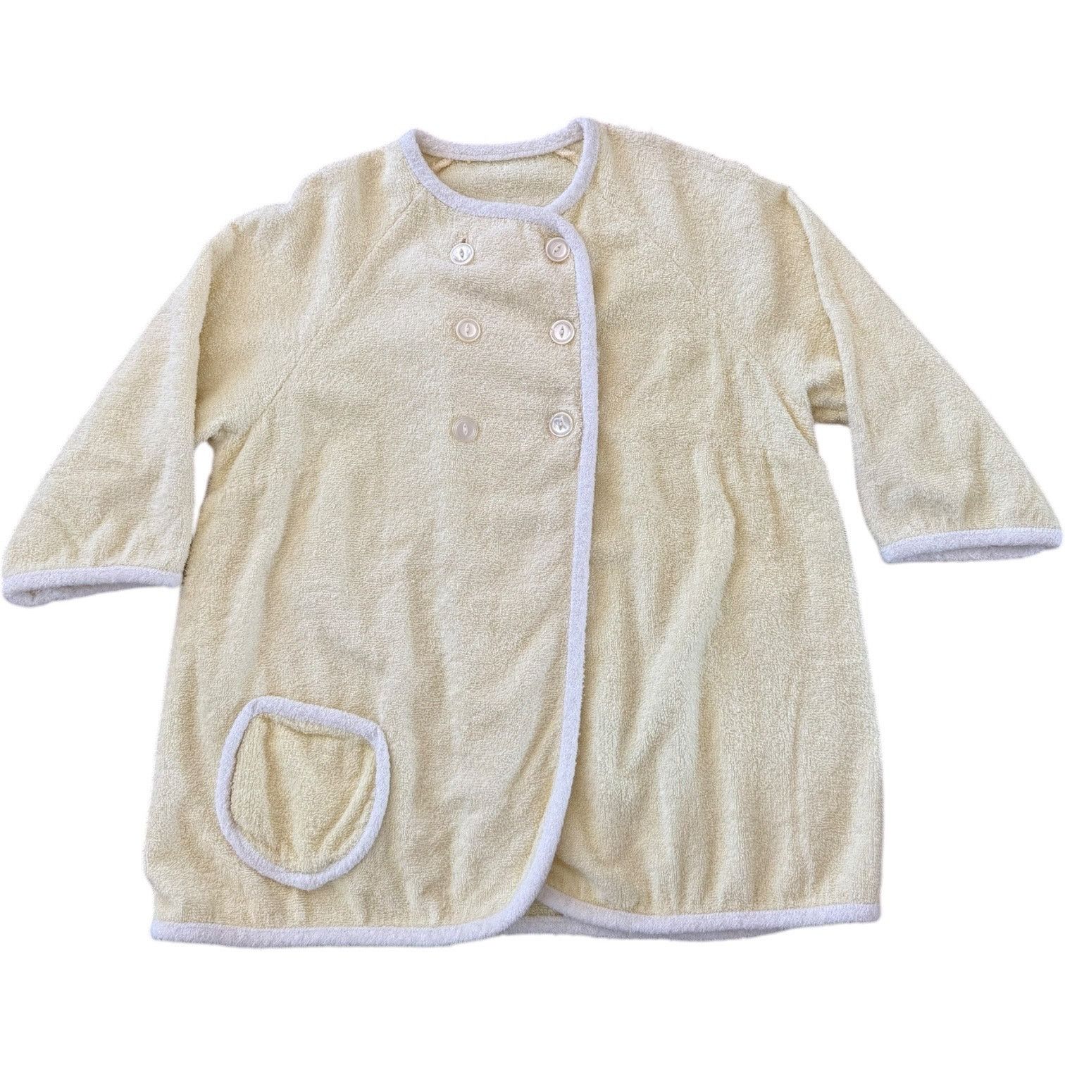 Vintage Vtg Terrycloth robe jacket double breasted beach pool yellow Size M / US 6-8 / IT 42-44 - 13 Thumbnail
